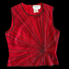 Load image into Gallery viewer, papell red beaded y2k top