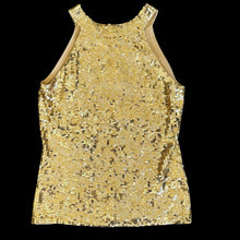 Load image into Gallery viewer, gold sequin keyhole tank
