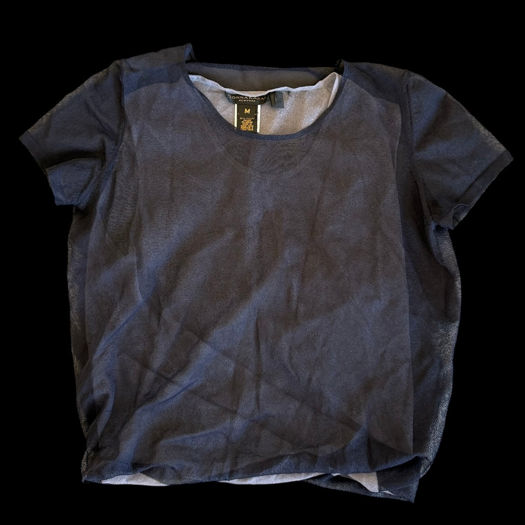 donna karen mesh top