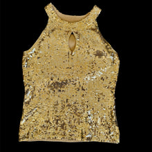 Load image into Gallery viewer, gold sequin keyhole tank
