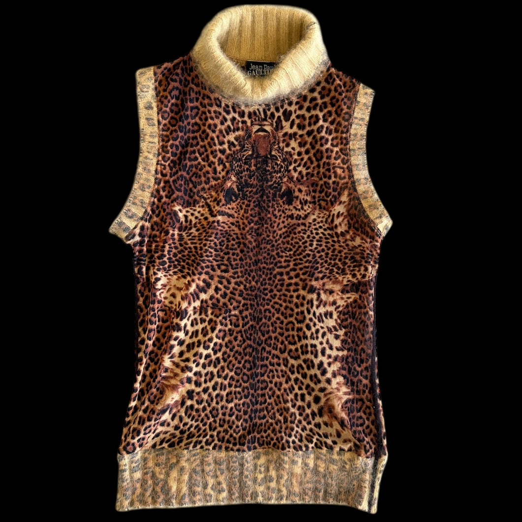 jean paul gaultier leopard top