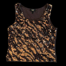 Load image into Gallery viewer, escada brown sequin top
