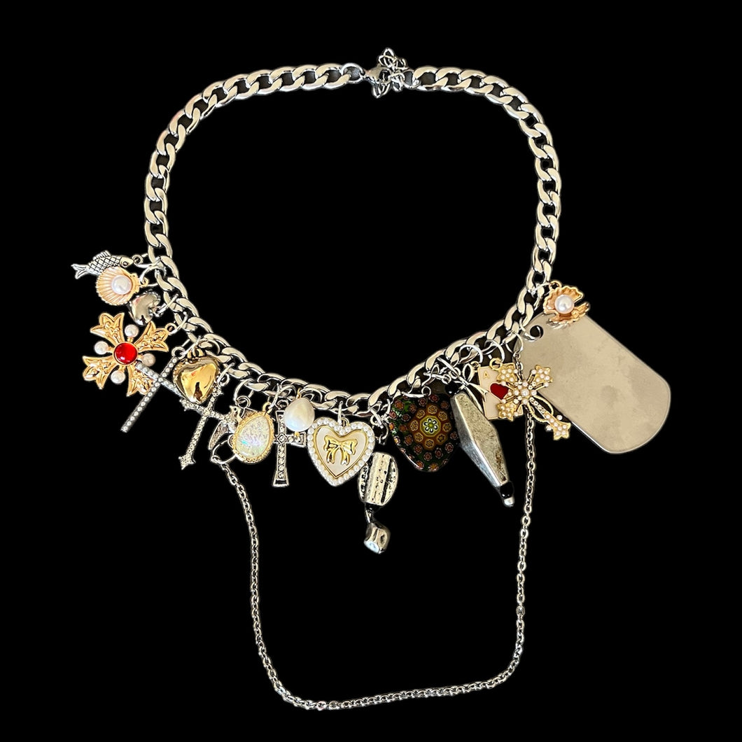 junk charm necklace #21