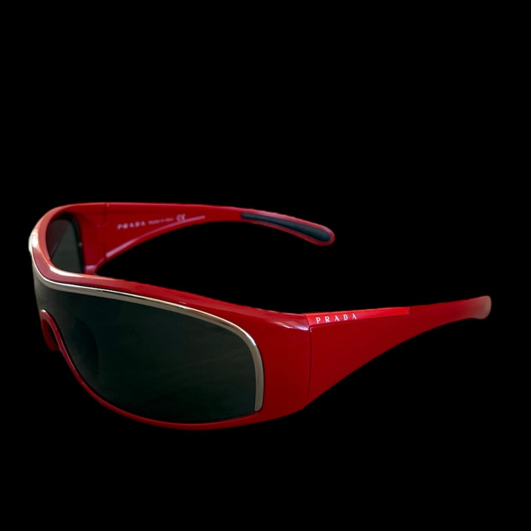 prada red shield sunglasses