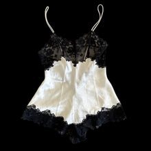Load image into Gallery viewer, white satin lace romper
