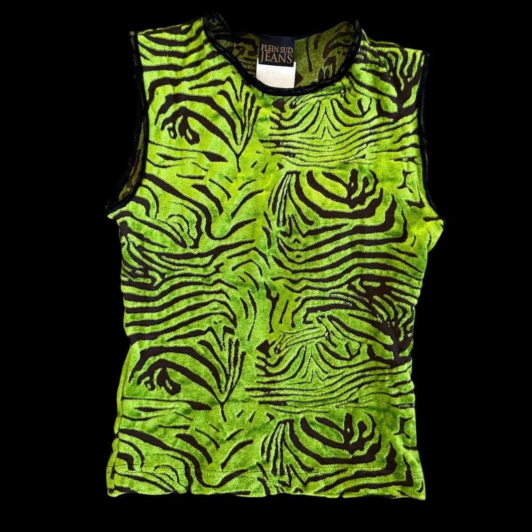 plein sud tiger velvet top