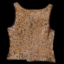 Load image into Gallery viewer, gold sparkle sequin silk tank top
