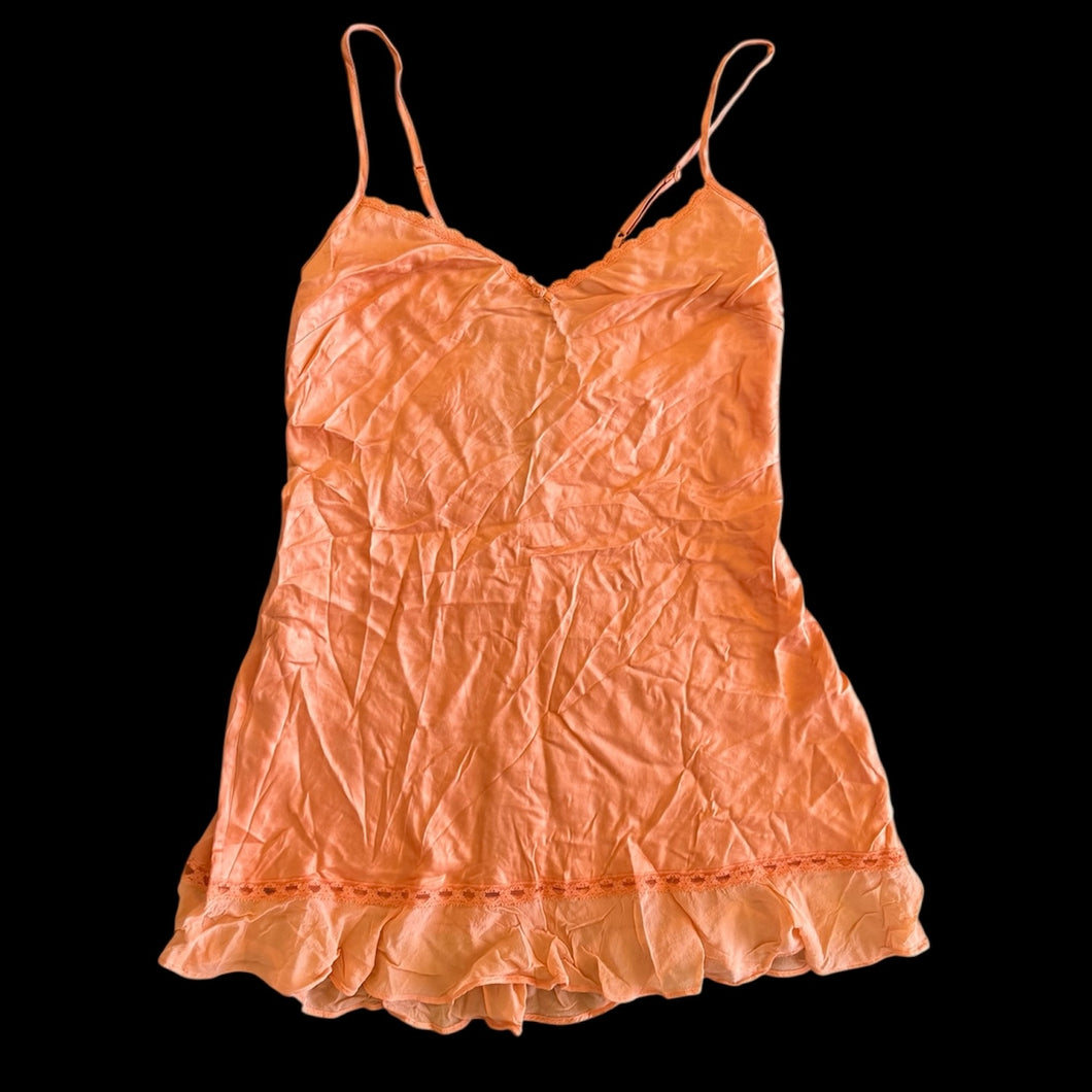 victoria’s secret orange silk slip