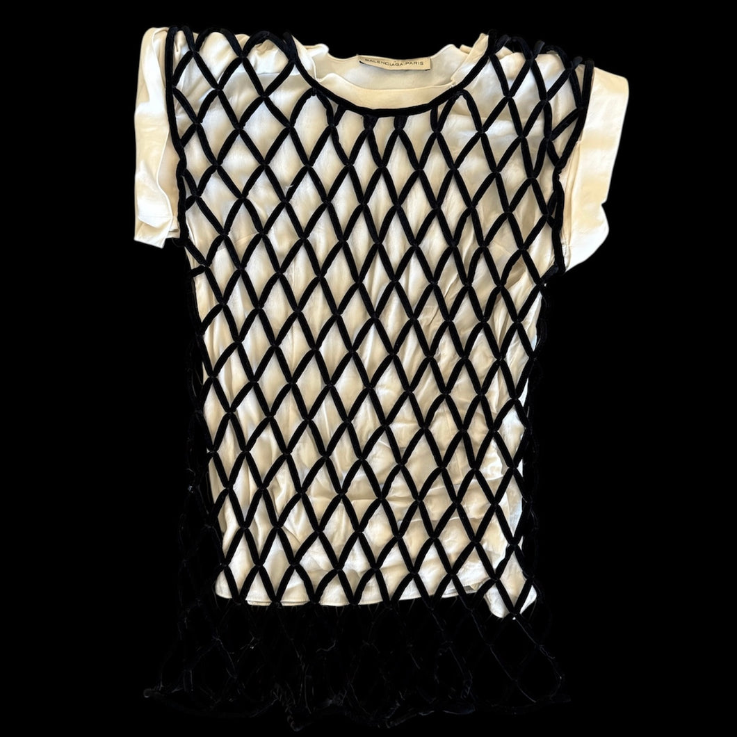 balenciaga fishnet 2011 top
