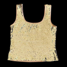 Load image into Gallery viewer, gold scoop neck sequin tank
