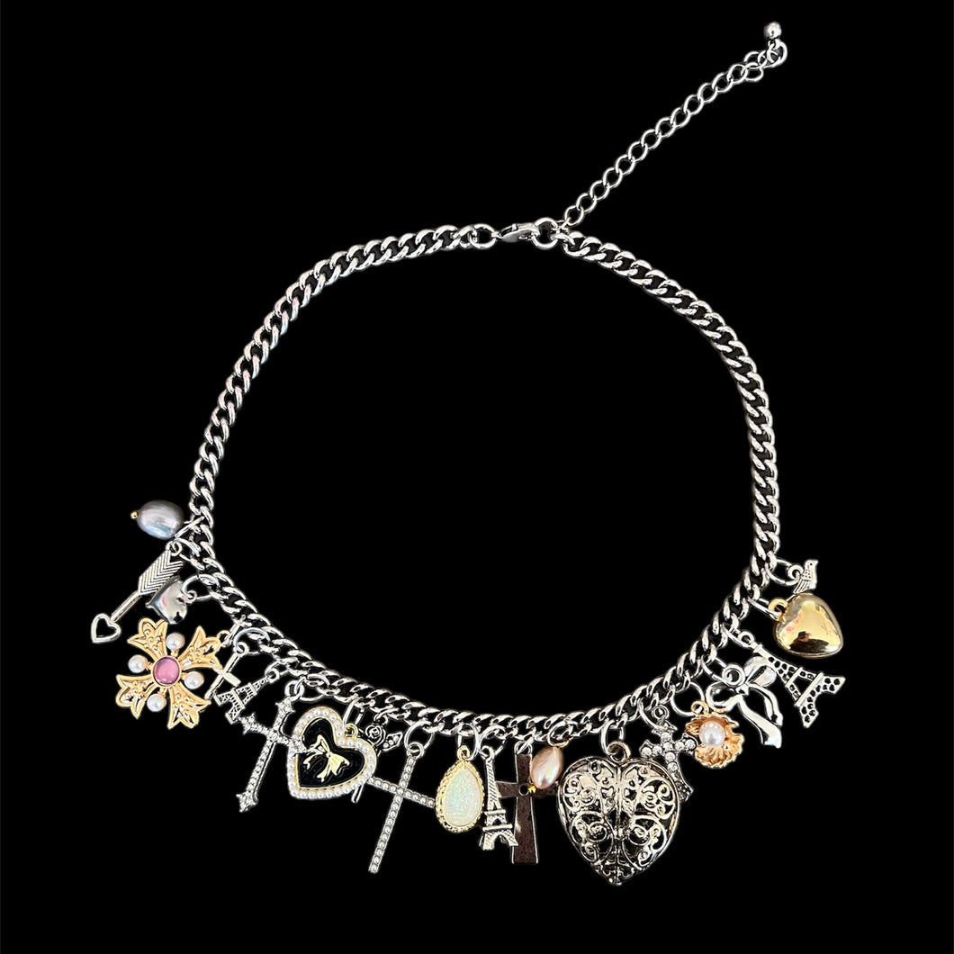 junk charm necklace #19
