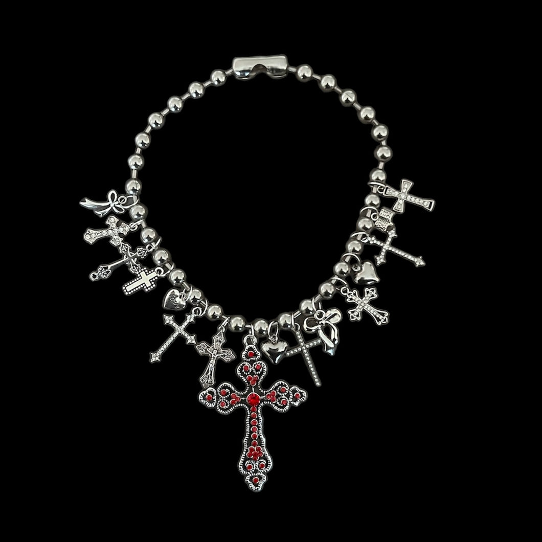 junk charm necklace #8