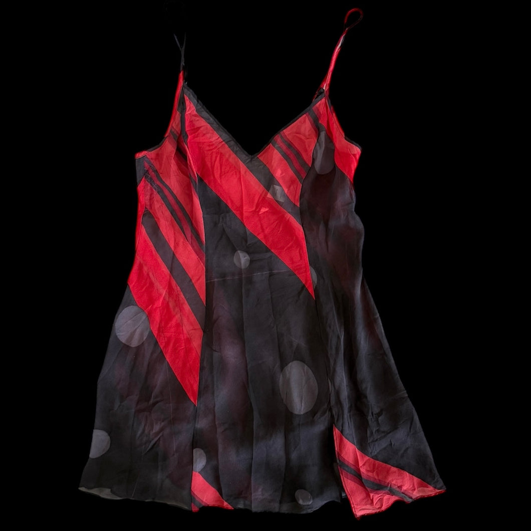 victoria’s secret red and black y2k slip