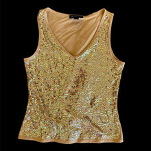 Load image into Gallery viewer, gold holographic sequin top
