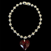Load image into Gallery viewer, glass heart necklace
