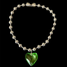 Load image into Gallery viewer, glass heart necklace
